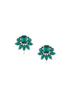 Trina Turk Trina Turk Stone Cluster Button Earring - Green - Size Fit Guide