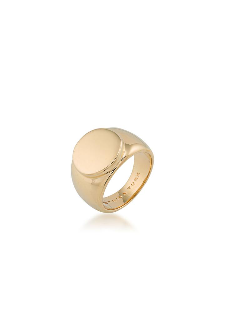 Trina Turk Trina Turk Bold Signet Ring - Gold - Size O/s
