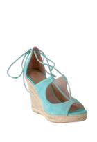 Trina Turk Trina Turk Lace Up Wedge - Aqa - Size 10