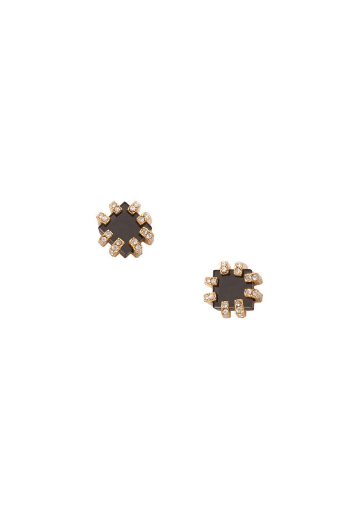 Trina Turk Trina Turk Stud W Pave Detail - Black - Size O/s