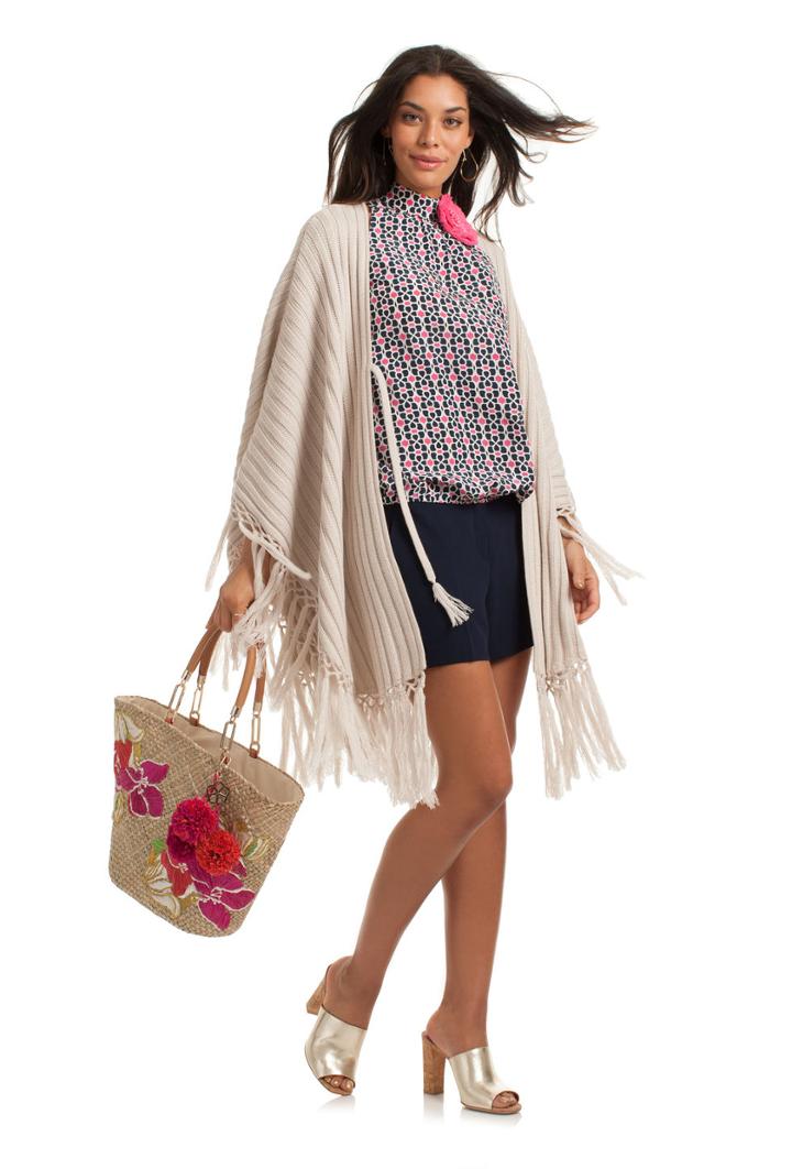 Trina Turk Trina Turk Elegant Poncho - Beige - Size O/s