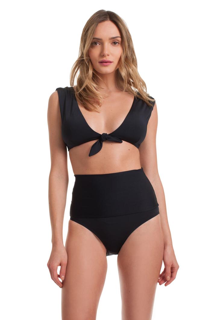 Trina Turk Trina Turk Key Solids Cap Sleeve Top - Black - Size 10