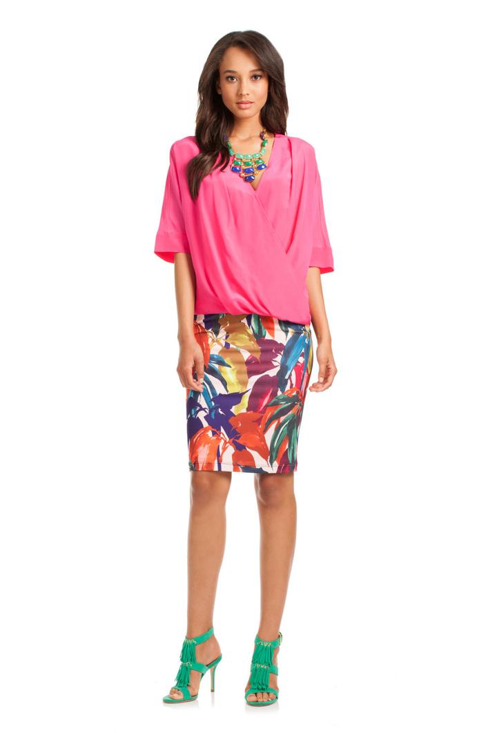 Trina Turk Trina Turk Coral Woven Top - Fuchsia - Size M