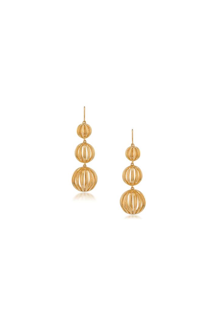 Trina Turk Trina Turk Palm Spring Triple Drop Earring - Gold - Size Fit Guide