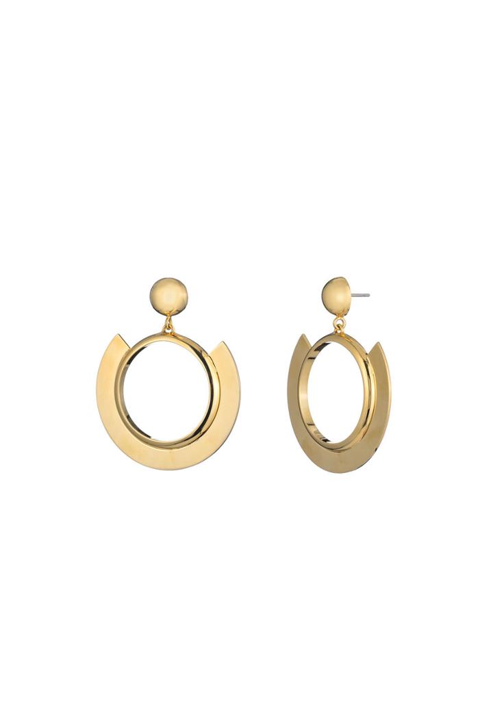 Trina Turk Trina Turk Midnight Studio Disc Hoop Earrings - Gold - Size Fit Guide