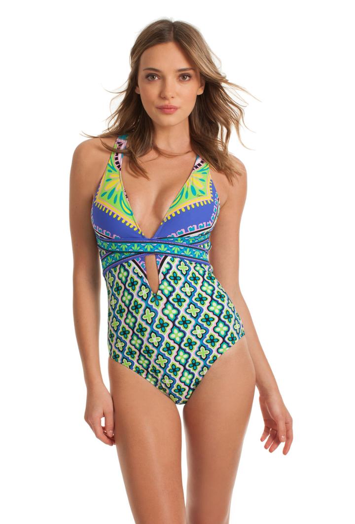 Trina Turk Trina Turk Shangri La Cross Back One Piece - Cobalt - Size 10