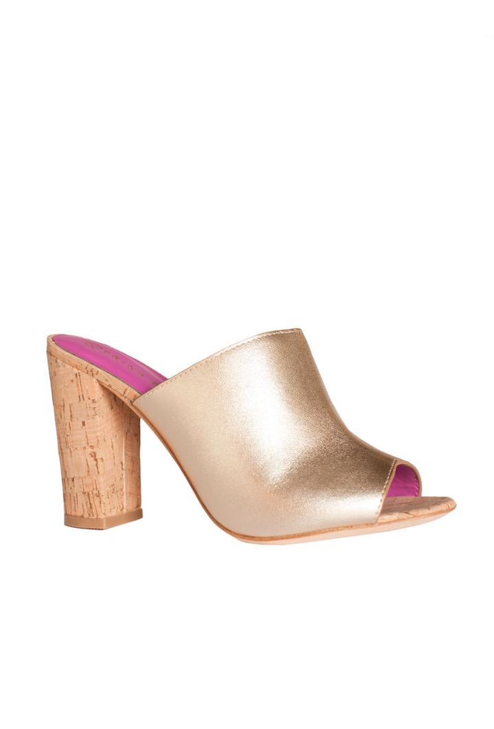 Trina Turk Trina Turk Gold Luxe Mule - Gold - Size 10
