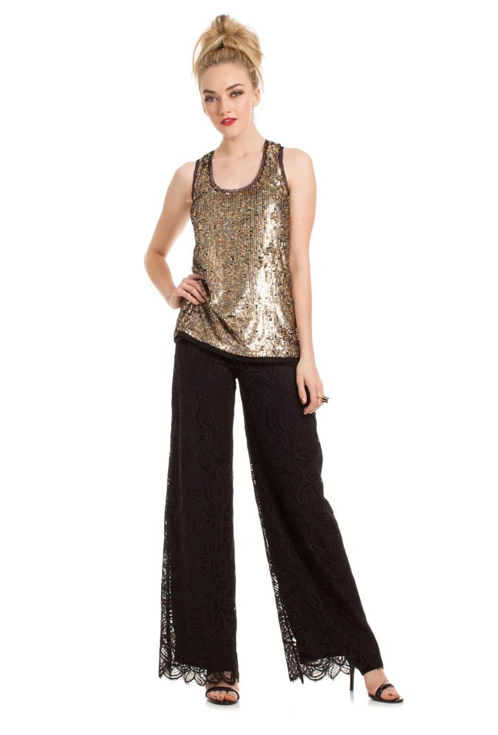 Trina Turk Trina Turk Arlo Woven Top - Gold - Size L