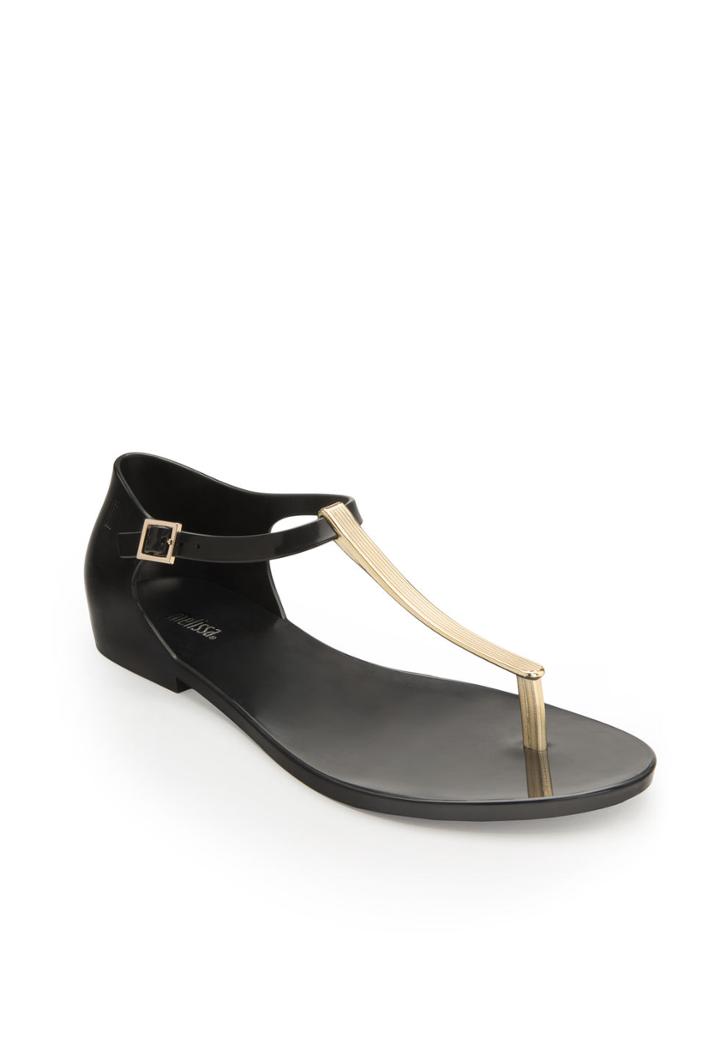 Trina Turk Trina Turk Honey Chrome Sandal - Black - Size 10