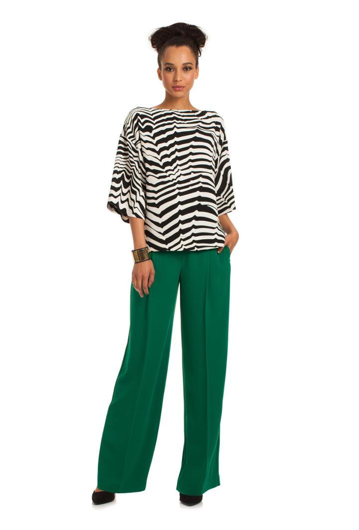 Trina Turk Trina Turk Saidee Woven Top - Black/whitewash - Size L