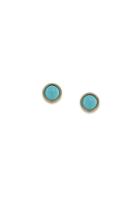 Trina Turk Trina Turk Turquoise Cabachon Post Earring - Gold - Size Fit Guide