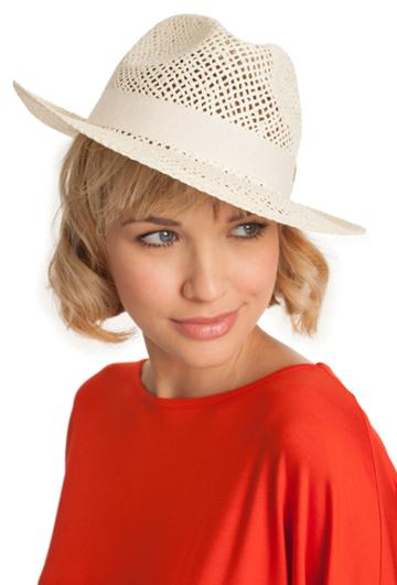 Trina Turk Trina Turk Alpino Woven Paper Hat - Cream - Size Fit Guide