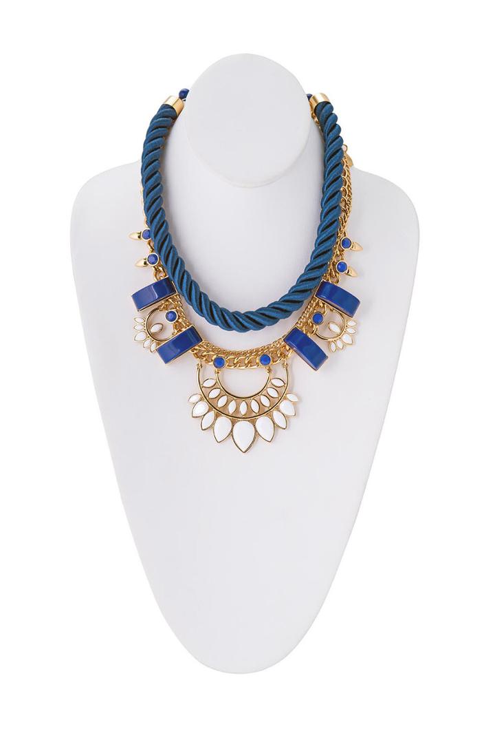Trina Turk Trina Turk 16in Adj Pendant On Cord Necklace - Gold - Size O/s