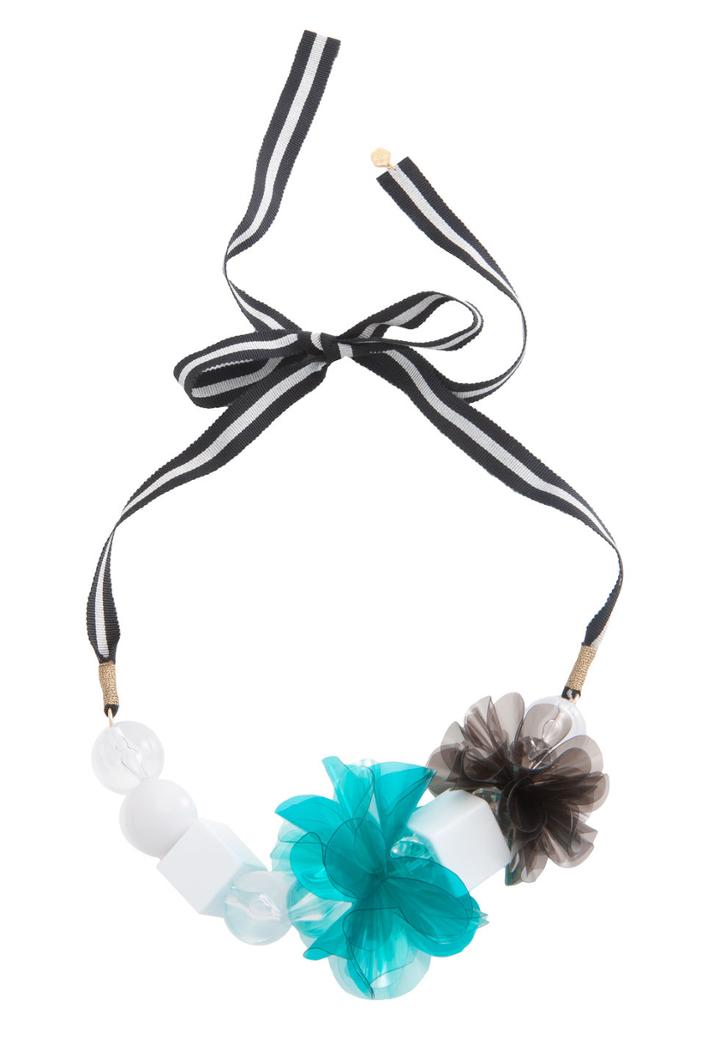 Trina Turk Trina Turk Pvc Flower Necklace - Blue - Size O/s