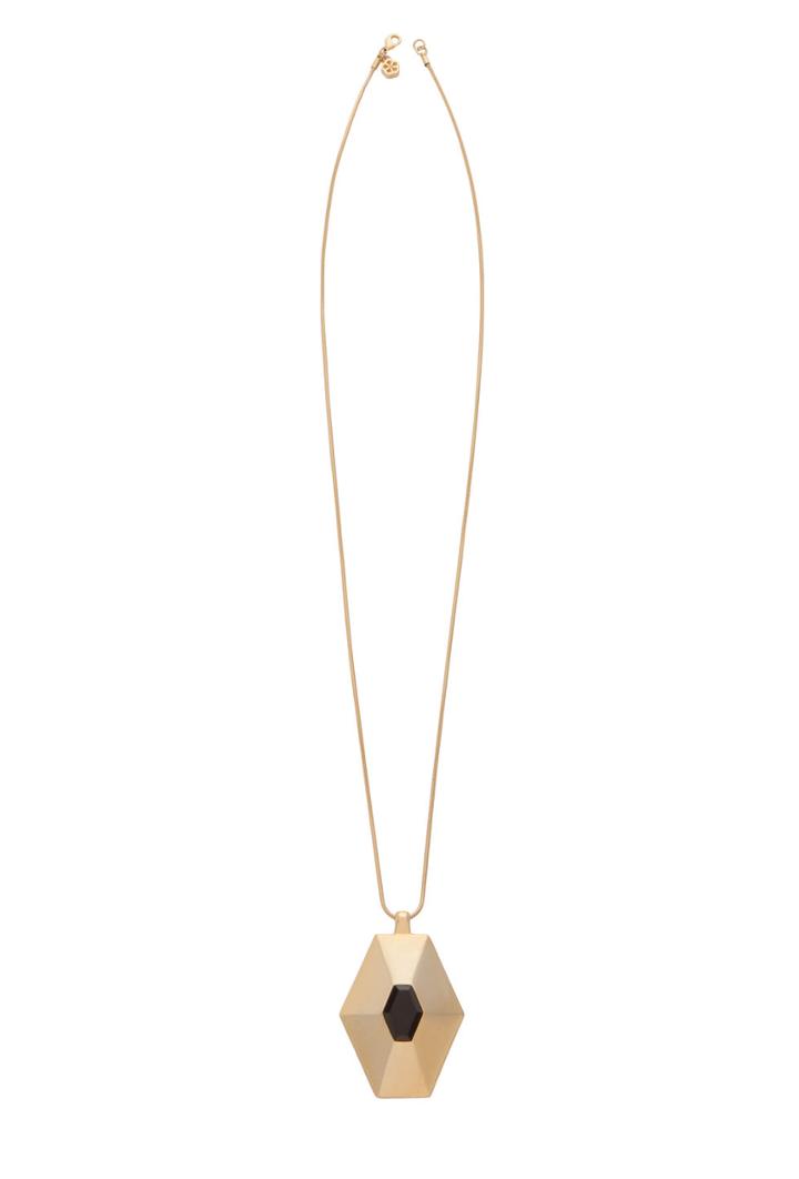 Trina Turk Trina Turk Lg Hexagon Pendant - Black - Size O/s