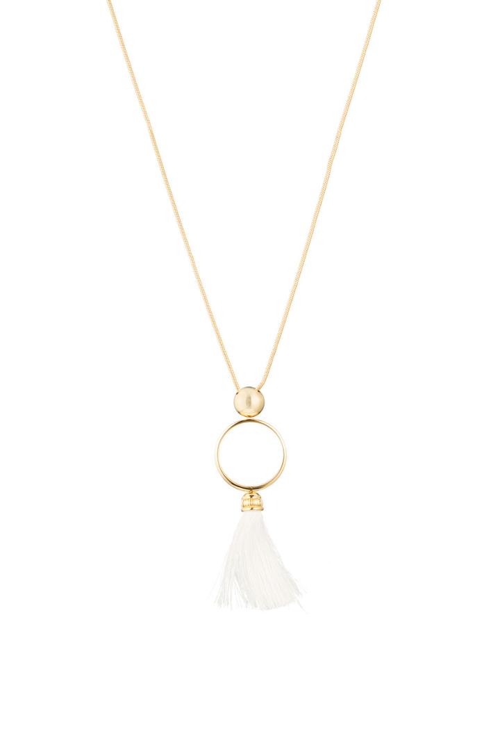 Trina Turk Trina Turk Beads In Bloom Pendant Necklace - White - Size O/s