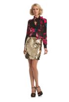 Trina Turk Trina Turk Mini Kalina Skirt - Gold - Size 0