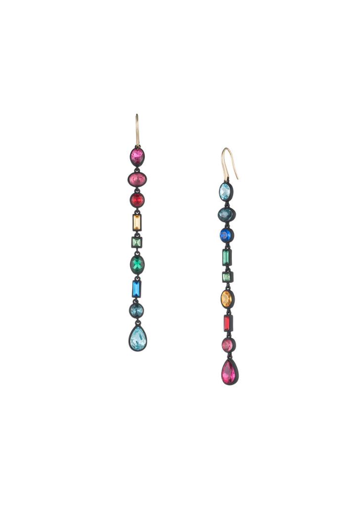 Trina Turk Trina Turk Confetti Stone Mismatch Drop Earring - Multicolor - Size