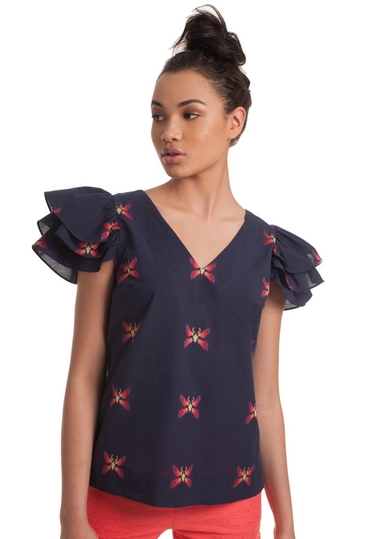 Trina Turk Trina Turk Shasta Top - Blue - Size L