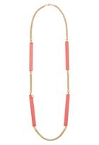 Trina Turk Trina Turk Station Illusion Necklace - Coral - Size O/s