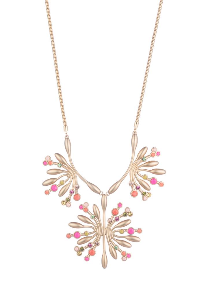 Trina Turk Trina Turk Retro Botanics Flower Burst Necklace - Multicolor - Size