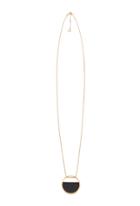Trina Turk Trina Turk Long Enamel Pendant Necklace - Black/gold - Size O/s