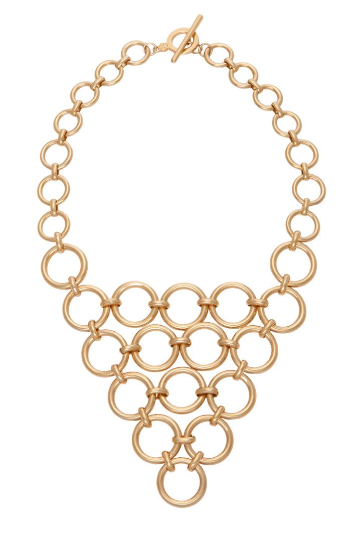 Trina Turk Trina Turk Round Link Bib - Gold - Size O/s