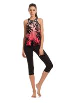 Trina Turk Trina Turk Palm Beach High Neck Tank - Tigerlily - Size M