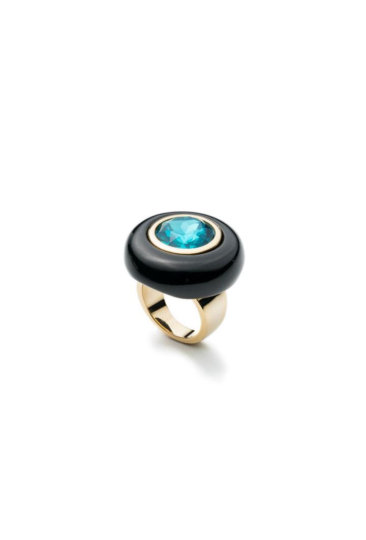 Trina Turk Trina Turk Destination Groove Ring - Black - Size O/s