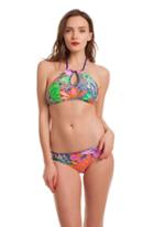 Trina Turk Trina Turk Tropic Escape High Neck Bikini Set - Mlt,mlt - Size 10