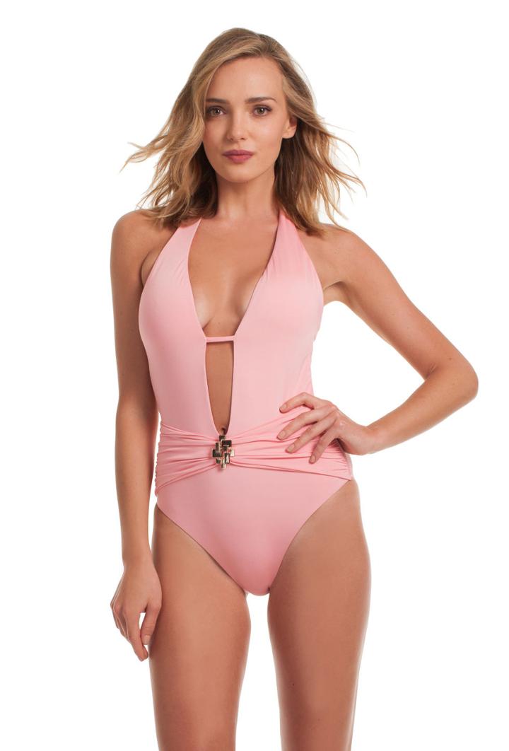 Trina Turk Trina Turk Studio Solid V Plunge One Piece - Lpi - Size 2