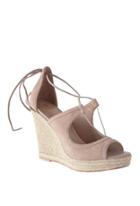 Trina Turk Trina Turk Lace Up Wedge - Aqa,nud - Size 10