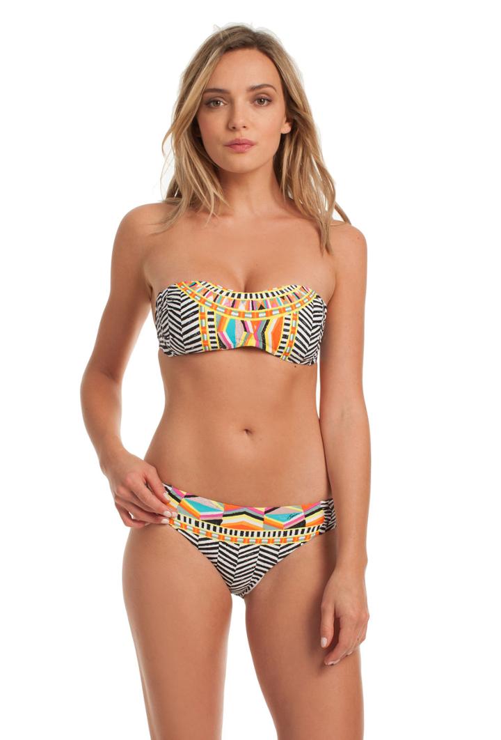 Trina Turk Trina Turk Brasilia Shirred Side Hipster - Multicolor - Size 10