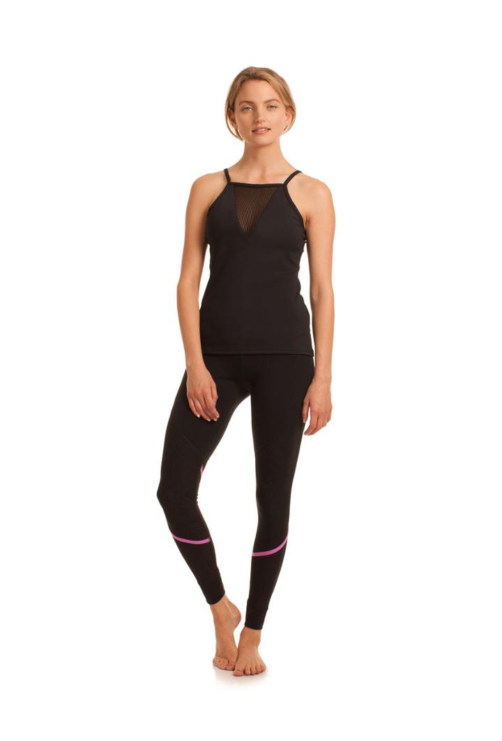 Trina Turk Trina Turk Back To Black High Neck Tank - Black - Size L