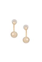 Trina Turk Trina Turk Ball Front Back Style Earring - Gold - Size O/s
