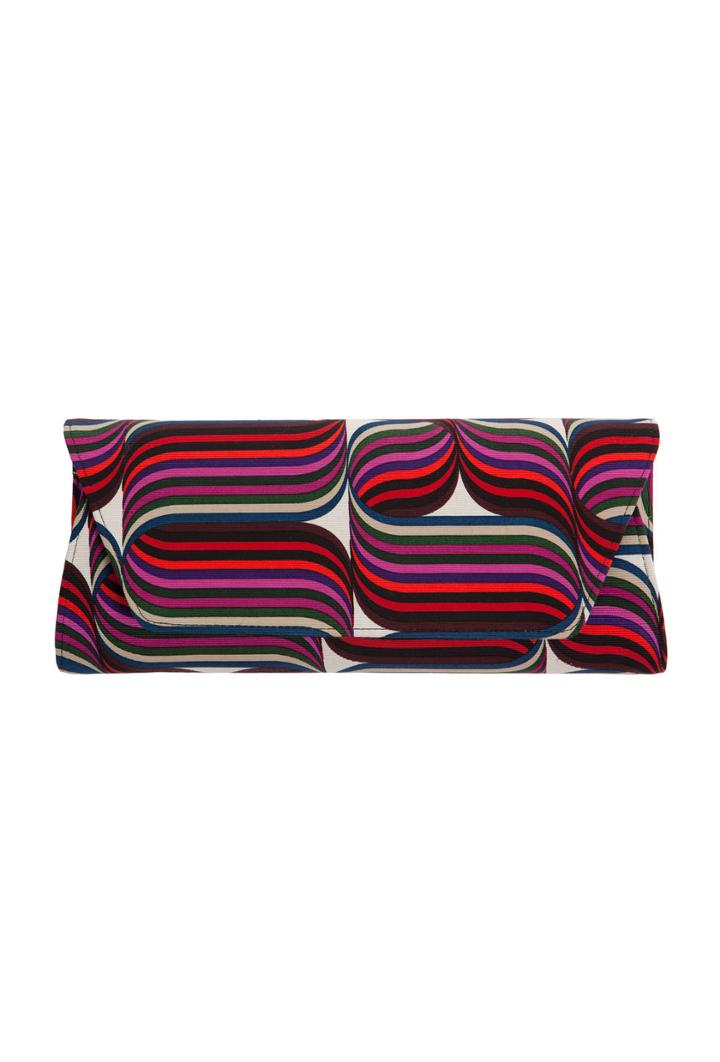 Trina Turk Trina Turk Ribbon Lola Clutch - Multicolor - Size Fit Guide