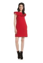 Trina Turk Trina Turk Ruffle Dress - Red - Size 0