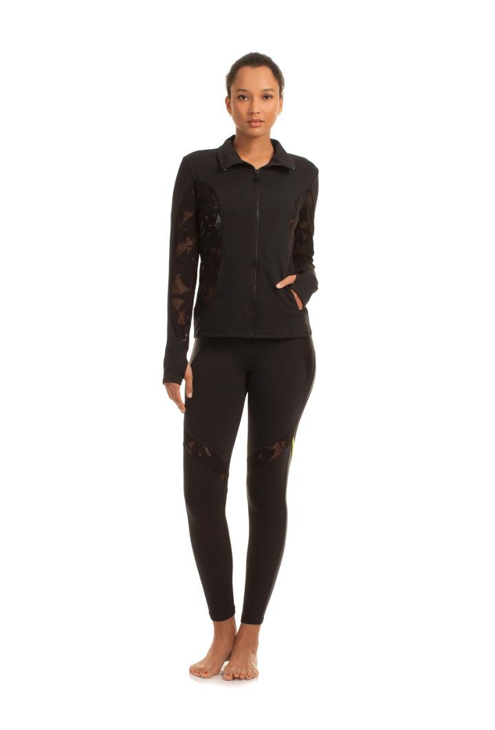 Trina Turk Trina Turk Lace & Shine Jacket - Black - Size M