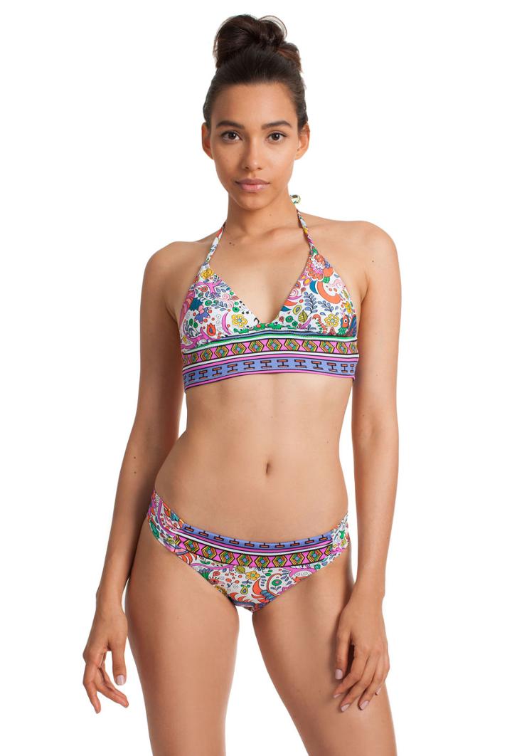Trina Turk Trina Turk Jungle Beach Shirred Side Hipster - Multicolor - Size 10