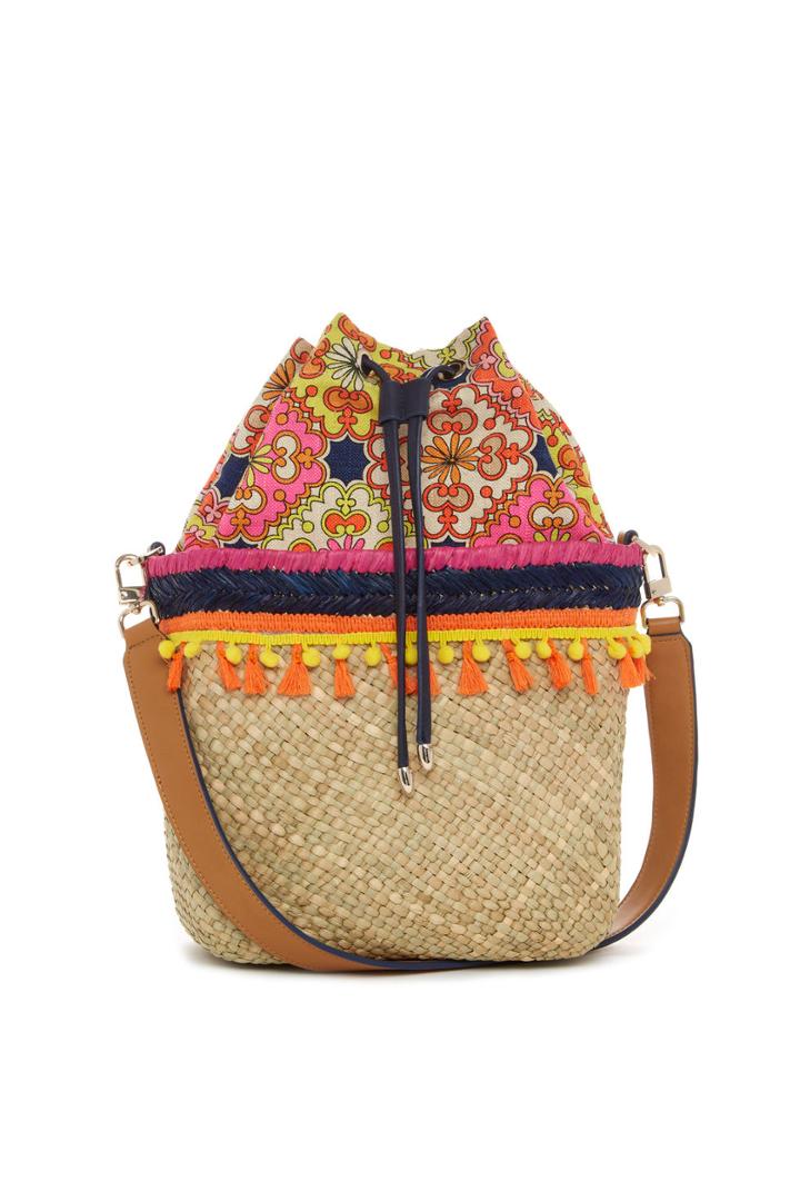 Trina Turk Trina Turk Varadero Straw Bucket - Punch - Size Fit Guide