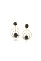 Trina Turk Trina Turk Gypsy Double Drop Earring - Black - Size O/s
