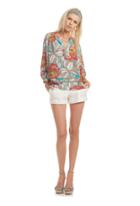 Trina Turk Trina Turk Light Hearted Top - Multicolor - Size Fit Guide