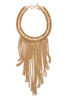 Trina Turk Trina Turk Drama Fringe Frontal Necklace - Gold - Size O/s