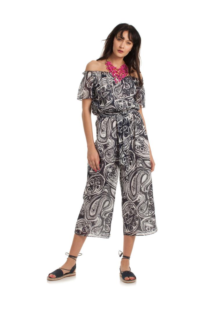 Trina Turk Trina Turk Key Jumpsuit - Indigo/white - Size L