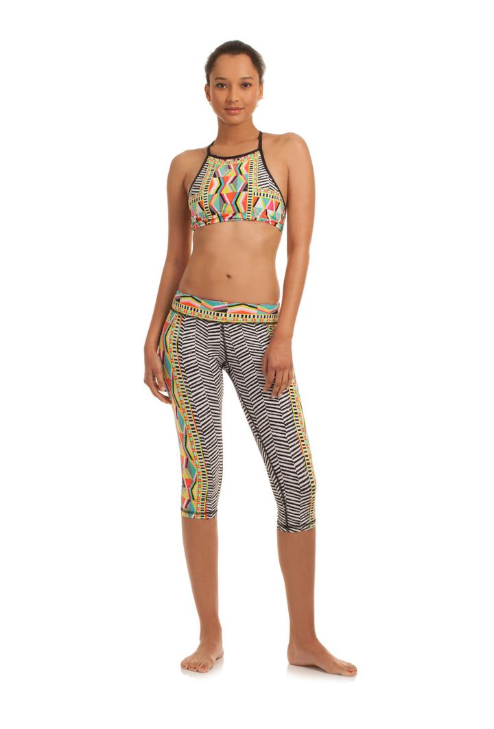 Trina Turk Trina Turk Geo Engineer Capri Legging - Multicolor - Size M