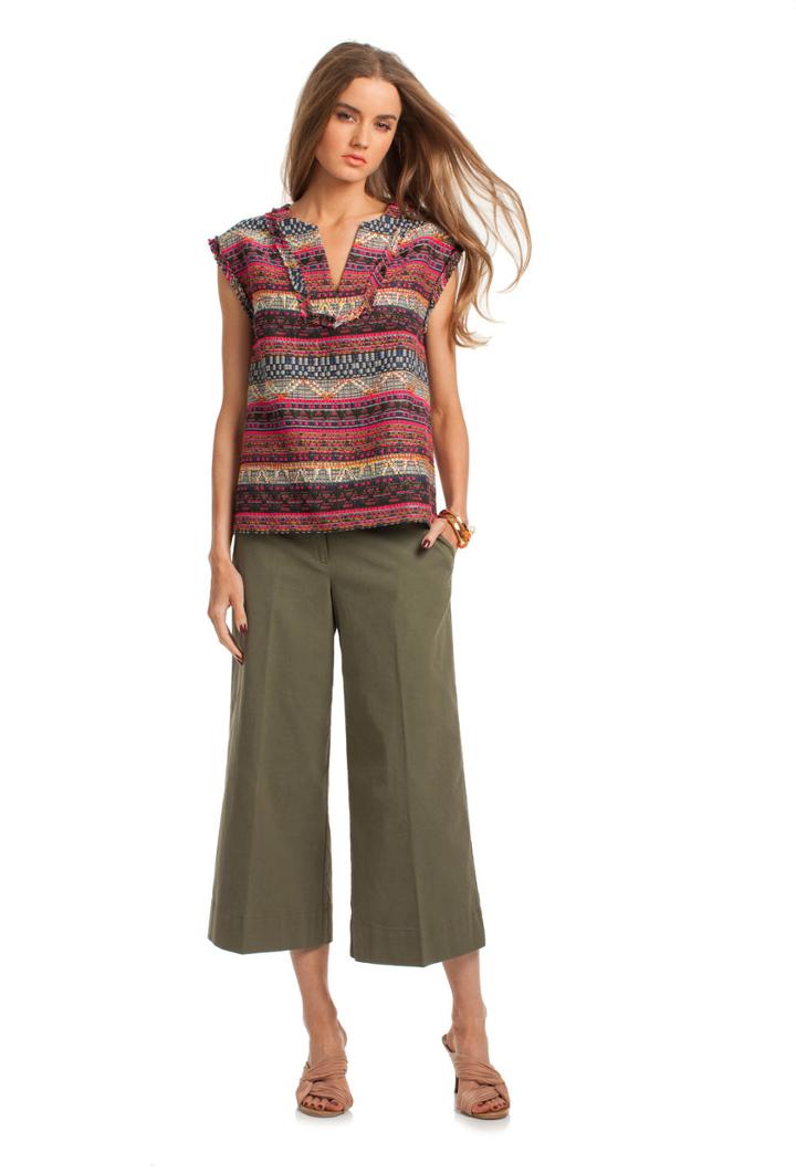 Trina Turk Trina Turk Yuba Woven Top - Multi - Size L