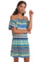 Trina Turk Trina Turk Viola Dress - Translucent Blue/pineapple - Size L