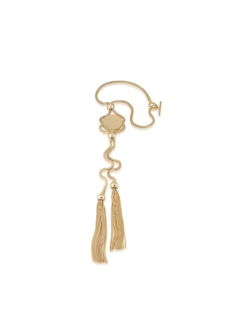 Trina Turk Trina Turk Chain Pendant Tassel Necklace - Gold - Size O/s