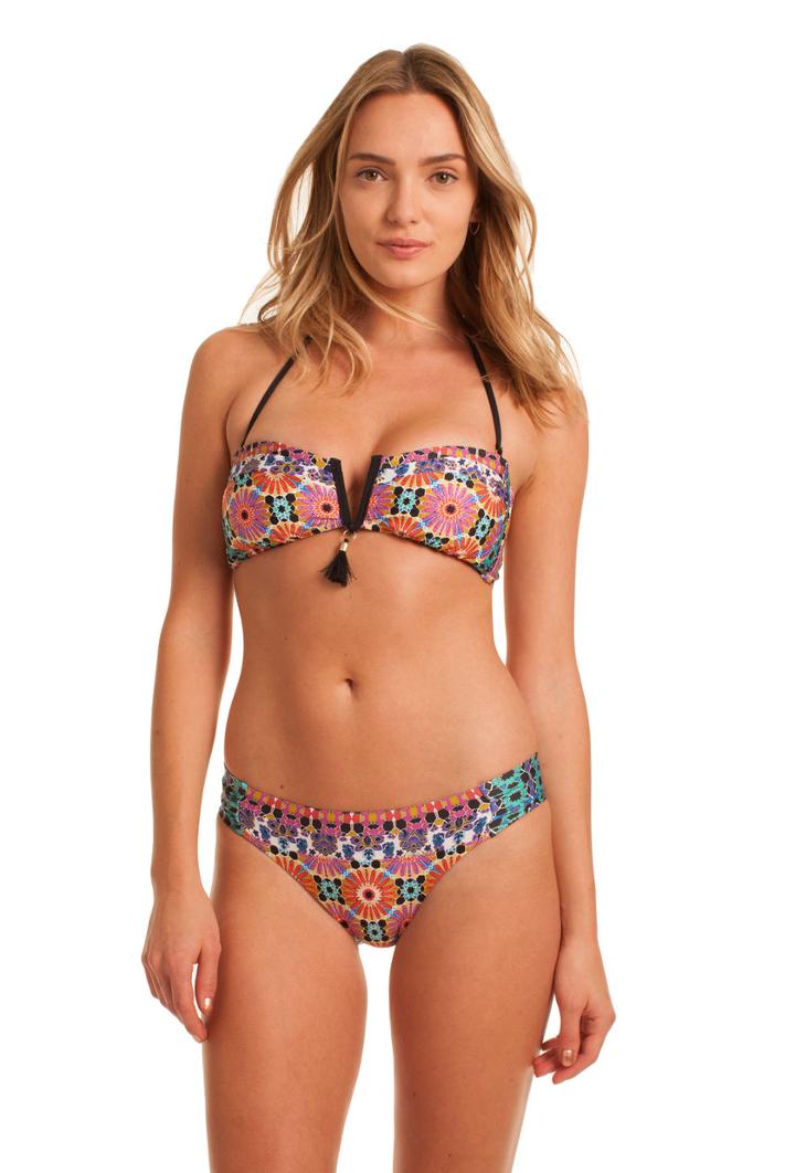 Trina Turk Trina Turk Golden Medallion Shirred Side Hipster - Multicolor - Size