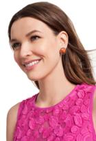 Trina Turk Trina Turk Indian Canyon Flower Stud Earrings - Orange - Size O/s